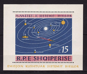 Албания, 1964, Планеты Солнечной системы, блок